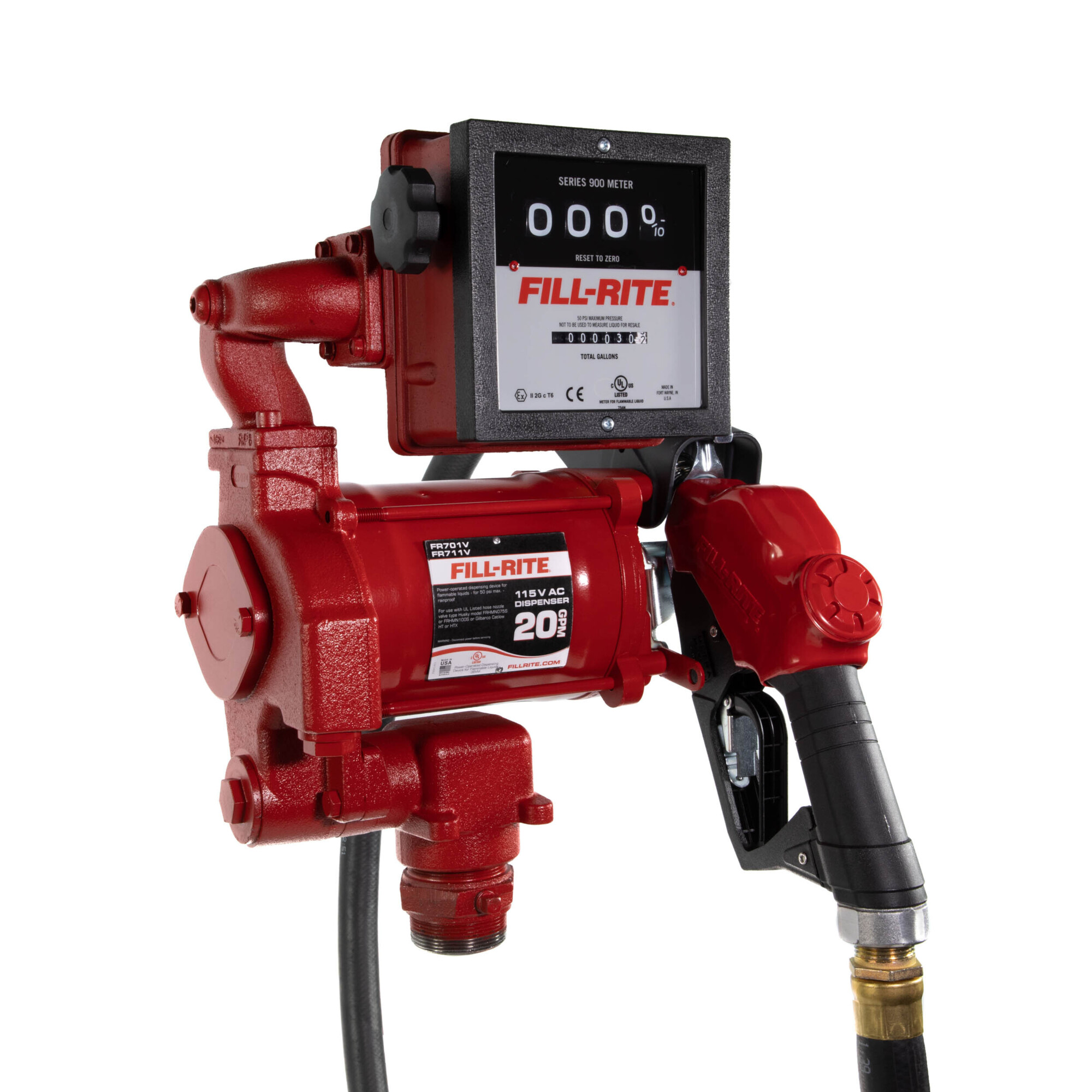 Fill-Rite Fuel Transfer Pump, 20 GPM, 115V AC, High-Flow, Model# FR711VA